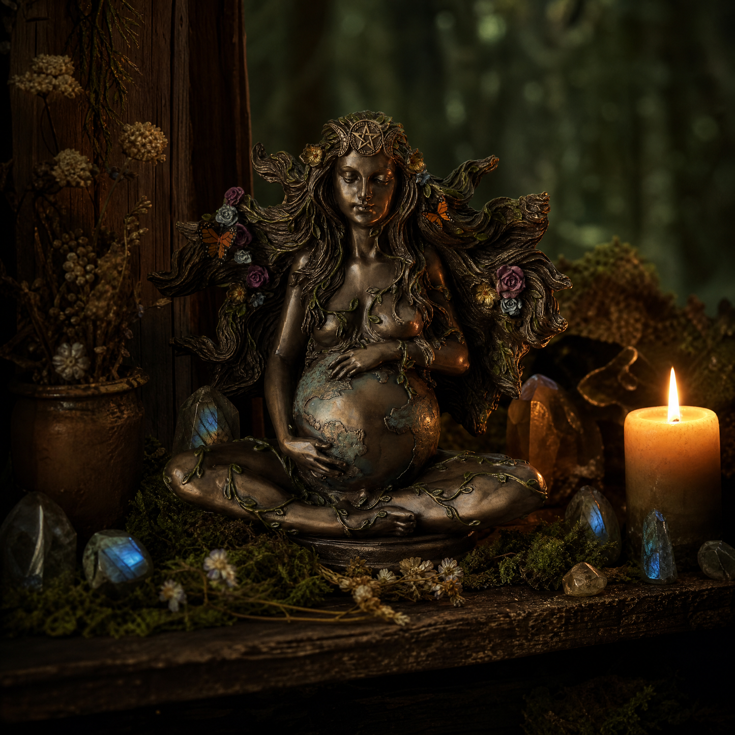 Mother Earth Gaia Goddess Statue