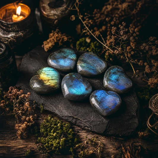 Labradorite Crystal Hearts (6-pack)