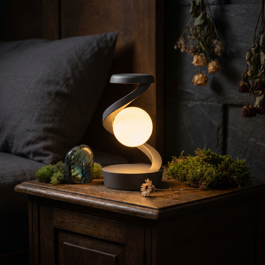 Rotating Moon Lamp with Wireless Charging