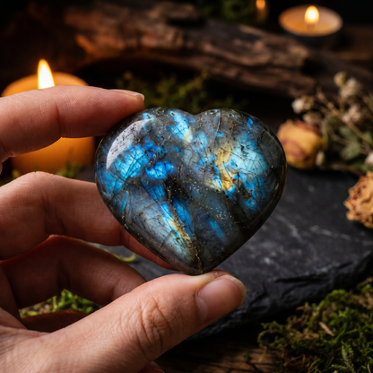 Labradorite Crystal Hearts (6-pack)