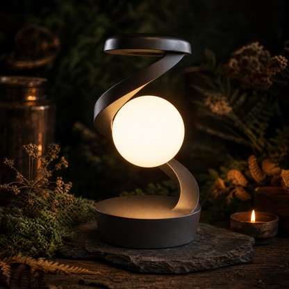 Rotating Moon Lamp with Wireless Charging