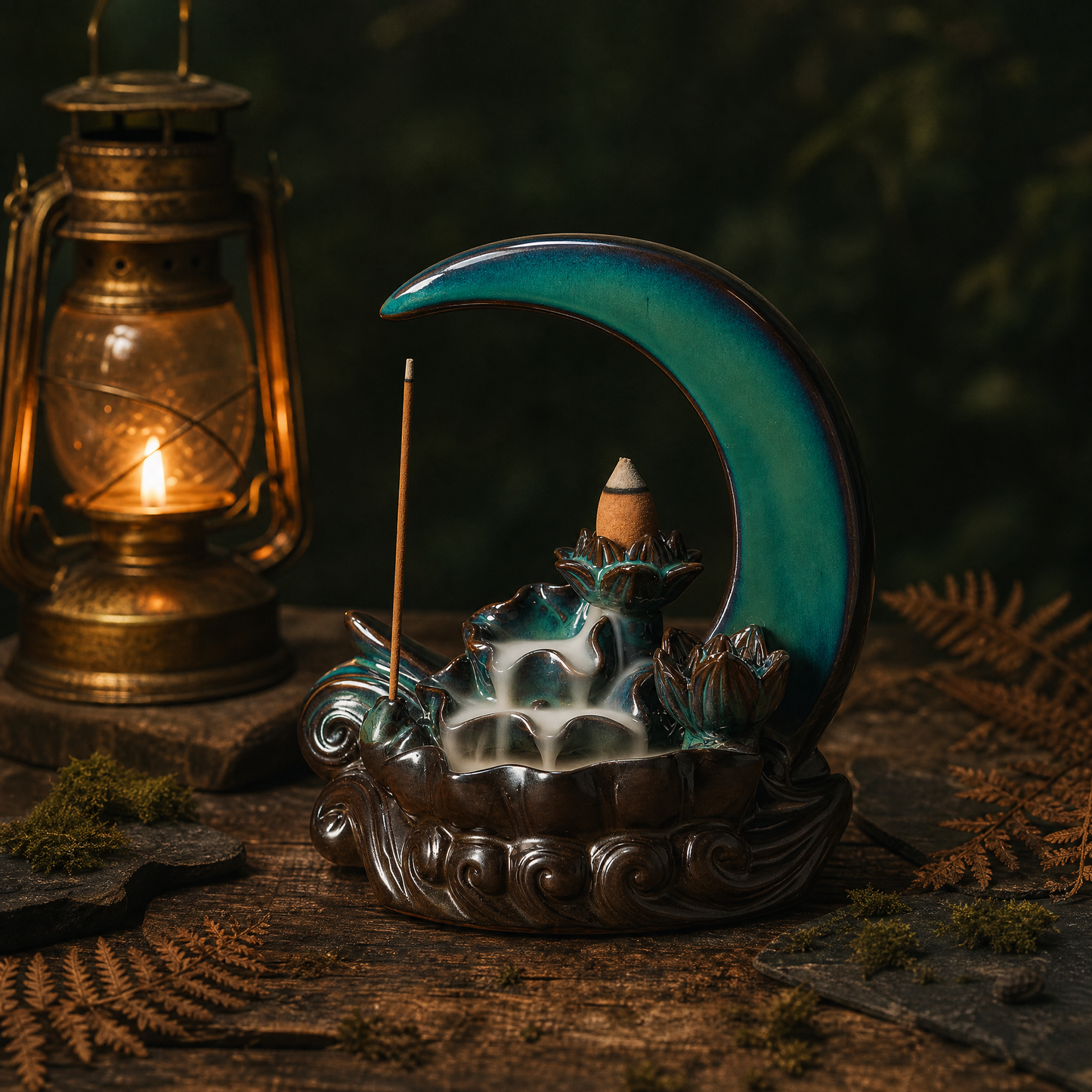 Moon Incense Burner Waterfall (Backflow)