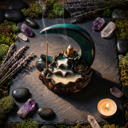 Moon Incense Burner Waterfall (Backflow)